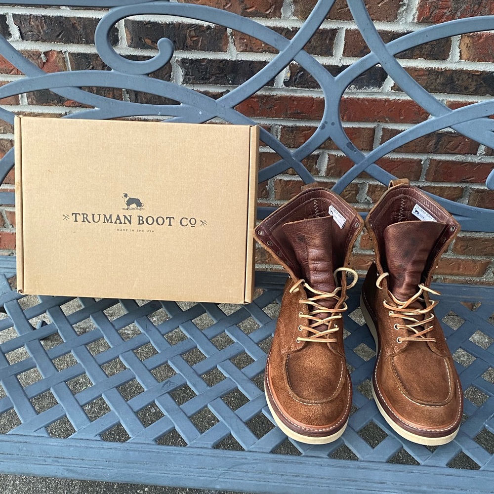 Truman Upland Boot in Cattail Grizzly Roughout leather 12D